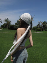 beads lace beanie
