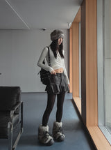 Jerry Double Button Pleated Skirt Pants