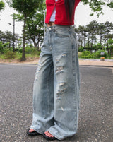 ベッキーラフダメージデニムパンツ