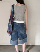 [ORIGINAL] Riku Roll-up Bermuda Denim Pants