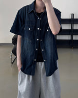Weron Regular Denim Short Sleeve Shirt