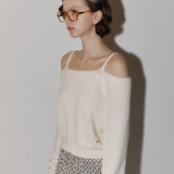 Boucle off shoulder Ivory