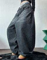 ビッグビッグワイドバルーンデニムパンツ🩶🖤