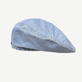 On the Moment Denim Pocket Beret  Hat C1 LIGHT BLUE