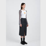 Argyle Mesh Long Sleeve T-Shirt (NAVY)