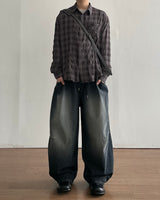 Dot Brush Denim Pants