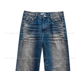 Innit Embo Dirty Wash Straight Denim Pants