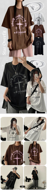 Curly Star Overfit Short Sleeve Tee
