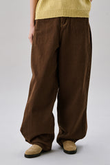 バルーンピンタックパンツ [Brown]