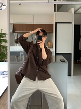 ノーメイスバックバンディングツータックリネンワイドパンツ