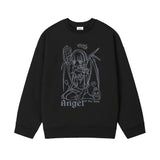 Angel of Rose Sweatshirt - BLACK