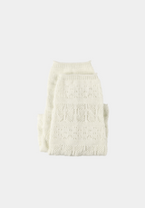 ダスティニットレグウォーマー Ivory