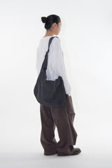 Morrow purple brown wide denim pants