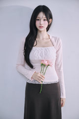 [MADE] Odile Lace Cropped Bolero Cardigan