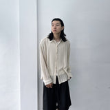 Striped Lace Long-Sleeve Shirt