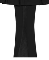Pleated Jersey Skirt Pants / Black