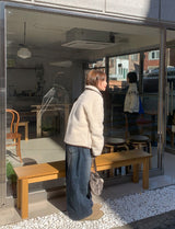 Hison Balloon Wide Brushed Denim Pants
