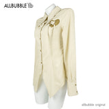 allbubble ラブエンブロイダードシャツ