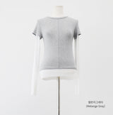 Kendall color block short-sleeved layered t-shirt