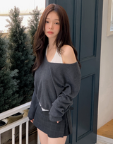 #RB Halter Neck Layered Loose Knit (5color)