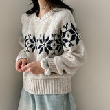 Yup Winter Snowflake Round Knitwear