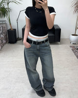Nerit Washed Flare Denim Pants