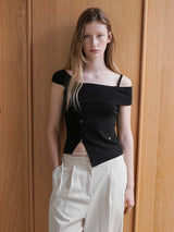 (T-7069)LANI ONE OFF SHOULDER KNIT