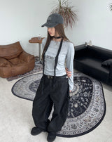 マロンプリントテンション長袖Tシャツ