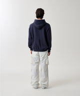 TWILL CUT OFF APPLIQUE HOODIE