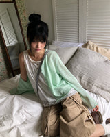 フリーク リネン カーディガン