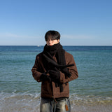 Luna suede padding jacket