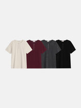 Deek zipper henry-neck short sleeve knit
