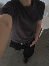 Urban Shoulder Free Short-Sleeved T-Shirt 3C