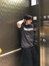 Grapher damage short-sleeved T-shirt 3C