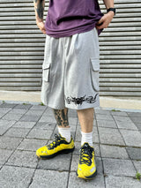 Scull cargo sweat bermuda pants 2C