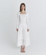 Off shoulder shawl top (Ivory)