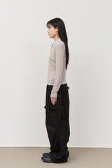 (W) Ercu Silky Collar Top