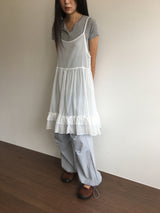 バックレスラッフルワンピース (3color)