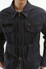 ビンテージウォッシュド5ポケットワークジャケット (Washed Navy)