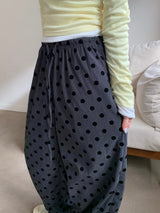 Poky Dot Embossed Velvet Long Pants (4c)