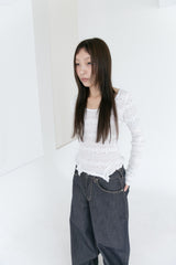 rose frill top(2colors)