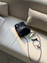 mini pocket bag - padding glossy black