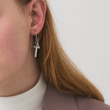 Men's Cross Earring Surgical Steel_CLEF CROSS A EAR