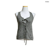 (3color) Star Lace-Up Halter Sleeveless Tee