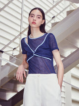 [LINE] Pipping Layered T-shirt