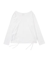 ONE SHOULDER GRAPHIC LONG SLEEVE_WHITE