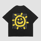 FAITH FADE UTOPIA - サニーオーバーサイズTシャツ (ブラック)