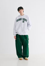 EMBROIDERY RUN BSRBT HOODIE ZIP-UP HEATHER GREY