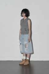 hd ストライプトップ(dark grey)