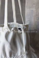 frill cotton big shoulder bag
